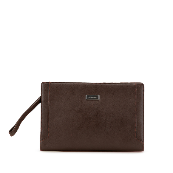 Pre-Loved Burberry Leather Clutch - Picture 1 of 11